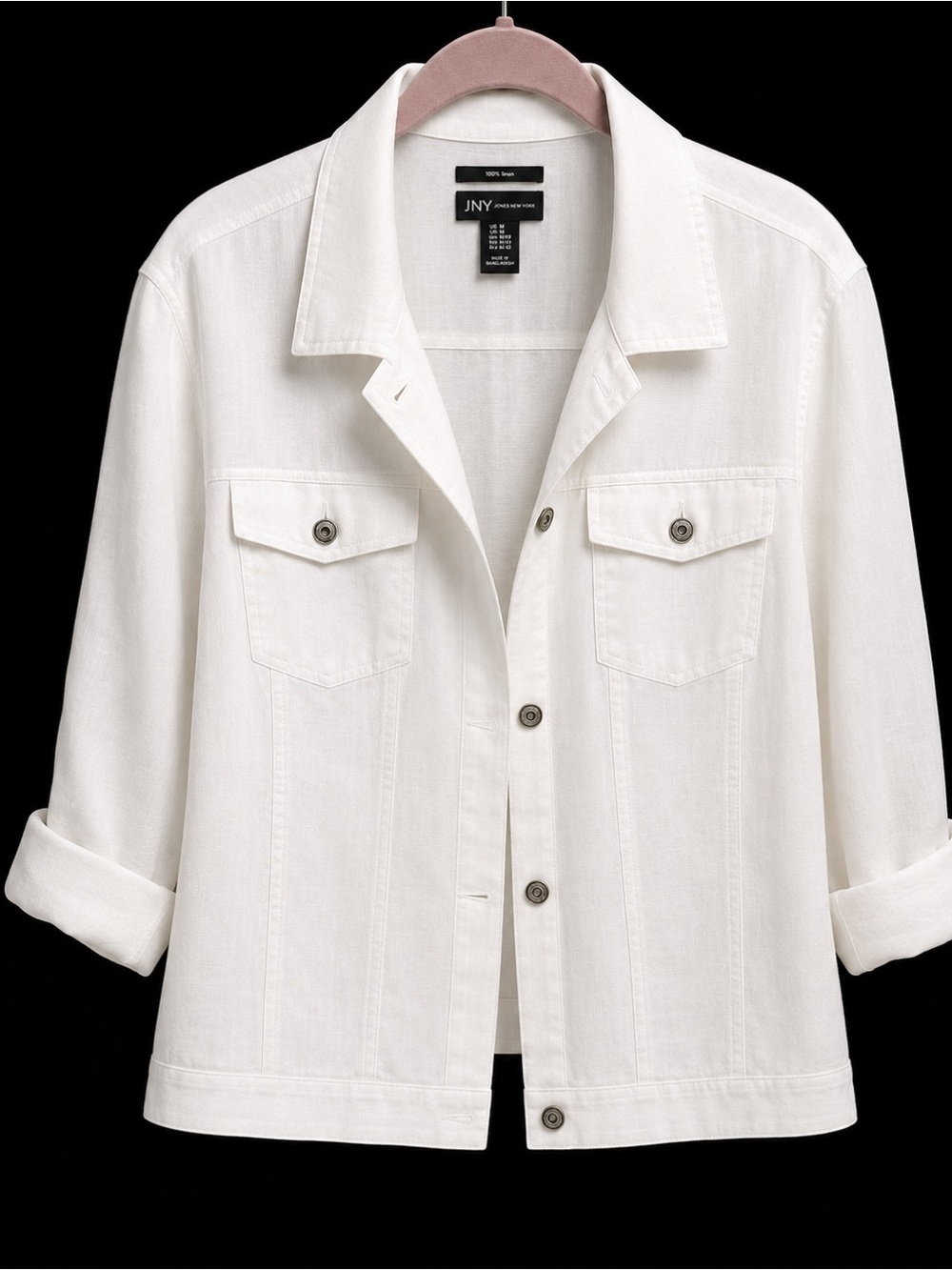 Jones New York White Linen Jacket